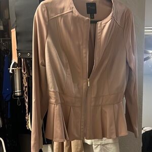 Thalia Women's Beige peplum Jacket